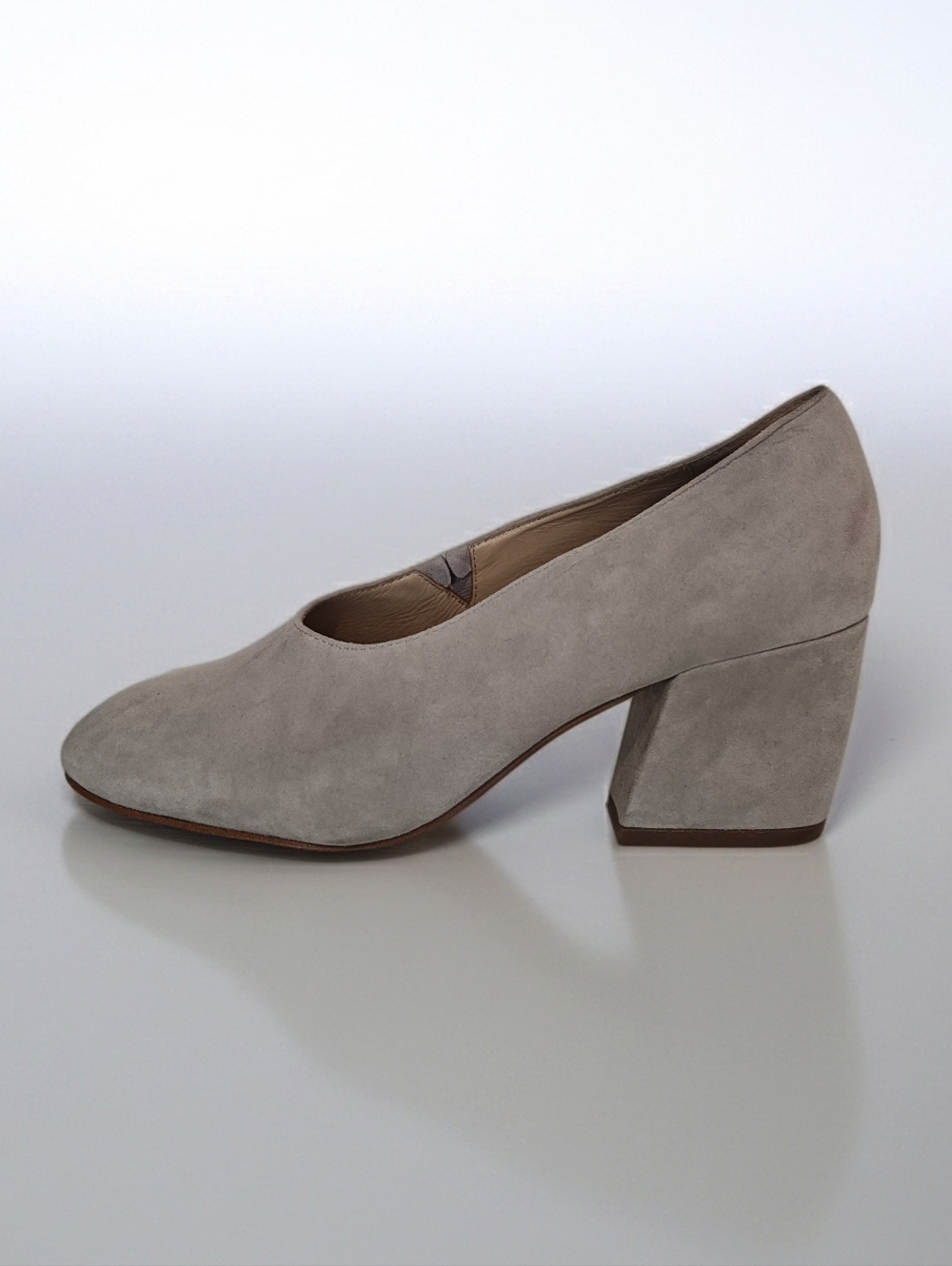Botkier Taupe Suede Block Heel Pump